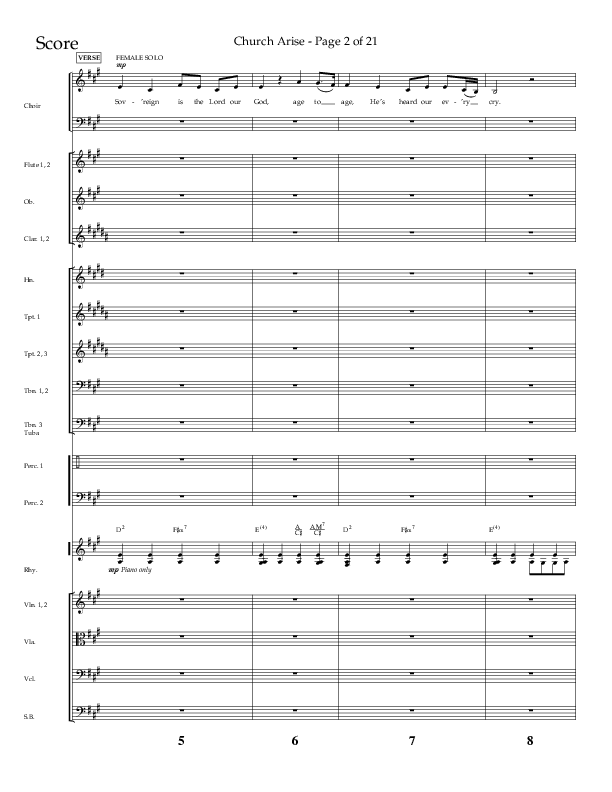 Church Arise (Choral Anthem SATB) Orchestration (Lifeway Choral / Arr. Daniel Semsen)
