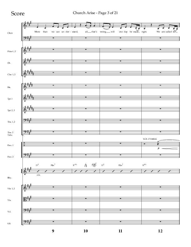 Church Arise (Choral Anthem SATB) Orchestration (Lifeway Choral / Arr. Daniel Semsen)