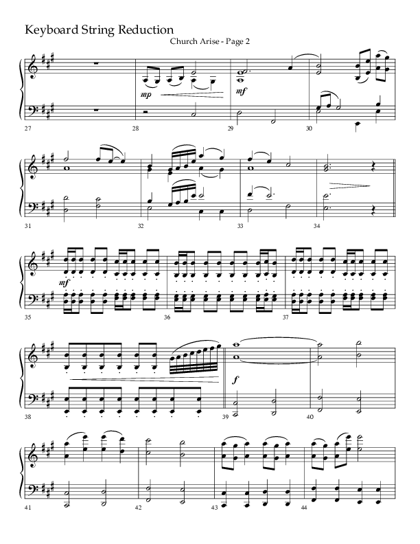 Church Arise (Choral Anthem SATB) String Reduction (Lifeway Choral / Arr. Daniel Semsen)