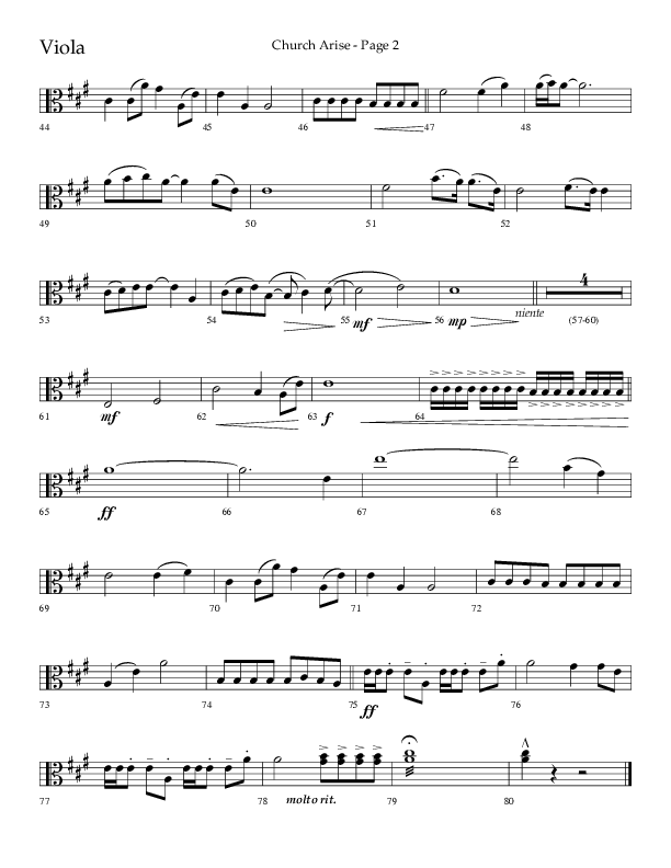 Church Arise (Choral Anthem SATB) Viola (Lifeway Choral / Arr. Daniel Semsen)