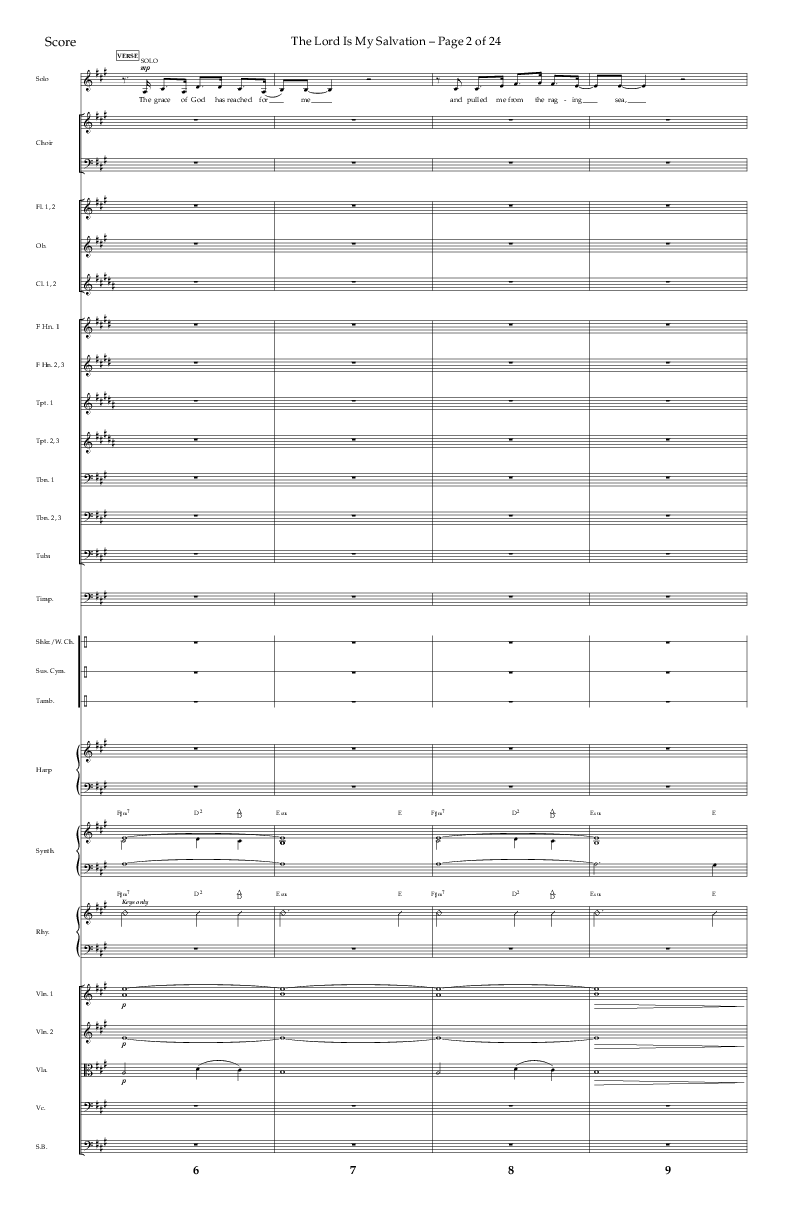 The Lord Is My Salvation (Choral Anthem SATB) Conductor's Score (Lifeway Choral / Arr. David Hamilton)