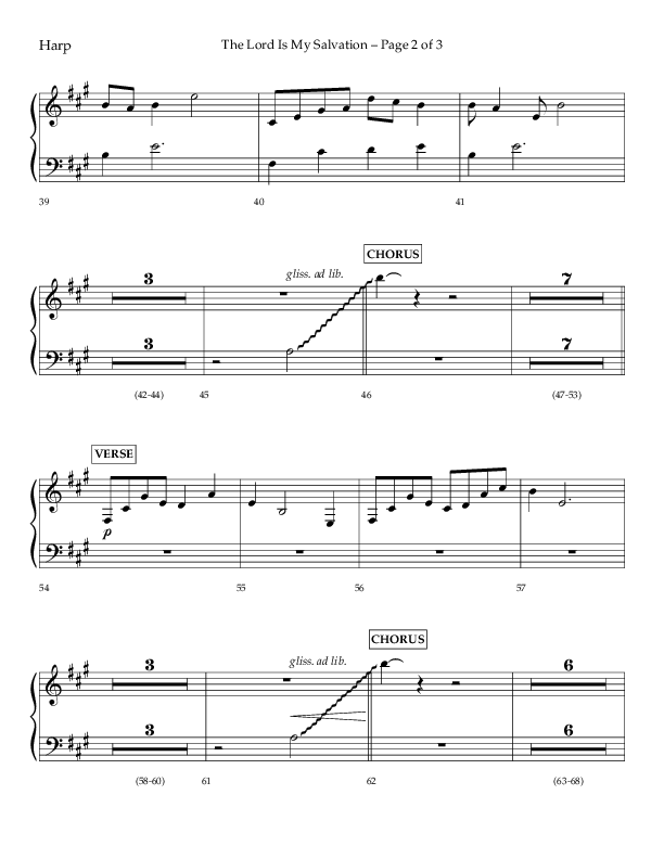 The Lord Is My Salvation (Choral Anthem SATB) Harp (Lifeway Choral / Arr. David Hamilton)
