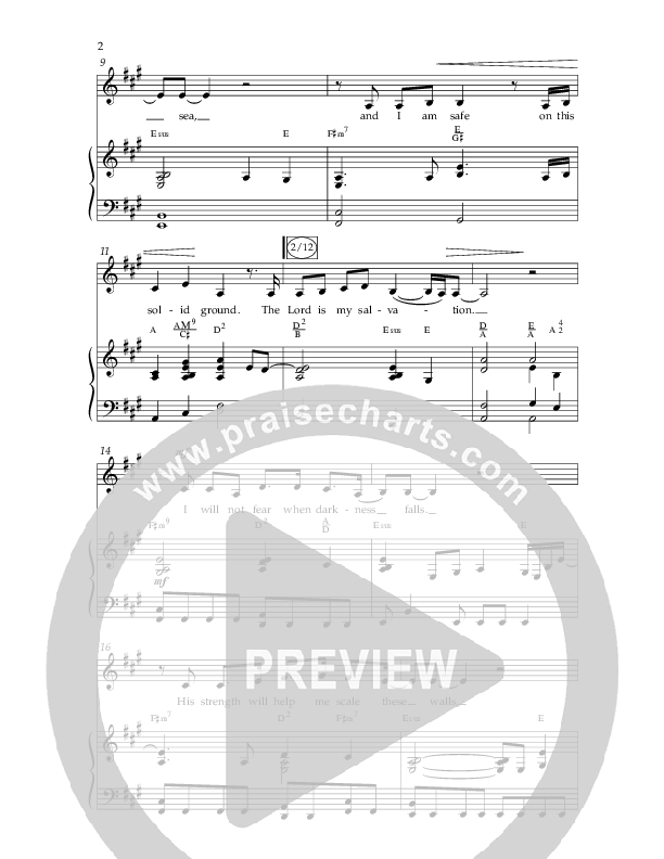 The Lord Is My Salvation (Choral Anthem SATB) Anthem (SATB/Piano) (Lifeway Choral / Arr. David Hamilton)