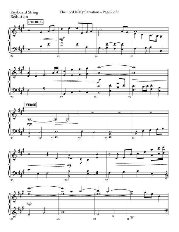 The Lord Is My Salvation (Choral Anthem SATB) String Reduction (Lifeway Choral / Arr. David Hamilton)