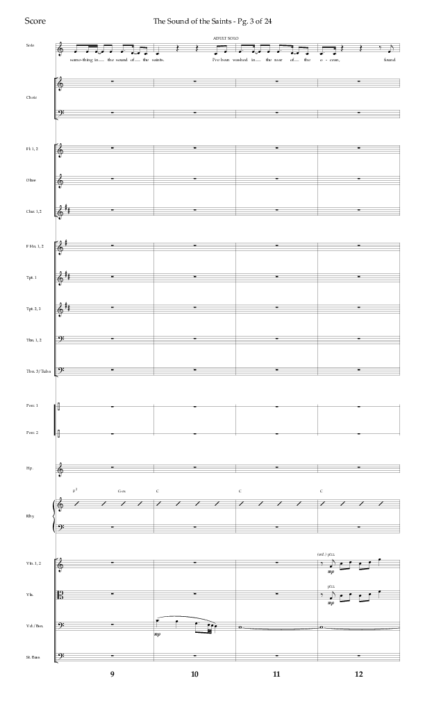 The Sound Of The Saints (Choral Anthem SATB) Conductor's Score (Arr. Ken Barker / Orch. Danny Zaloudik / Lifeway Choral)