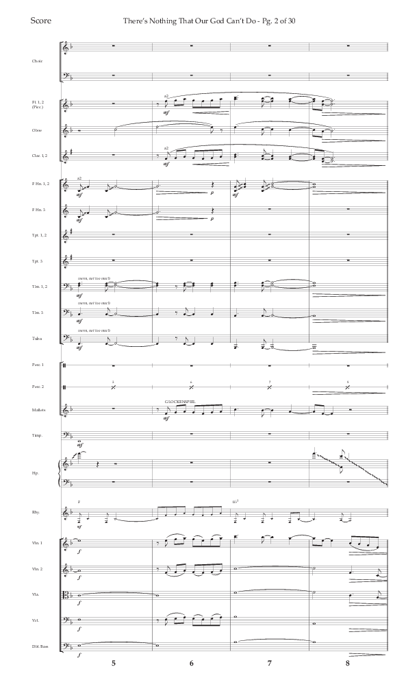 There's Nothing That Our God Can't Do (Choral Anthem SATB) Orchestration (Lifeway Choral / Arr. John Bolin / Orch. Daniel Semsen)