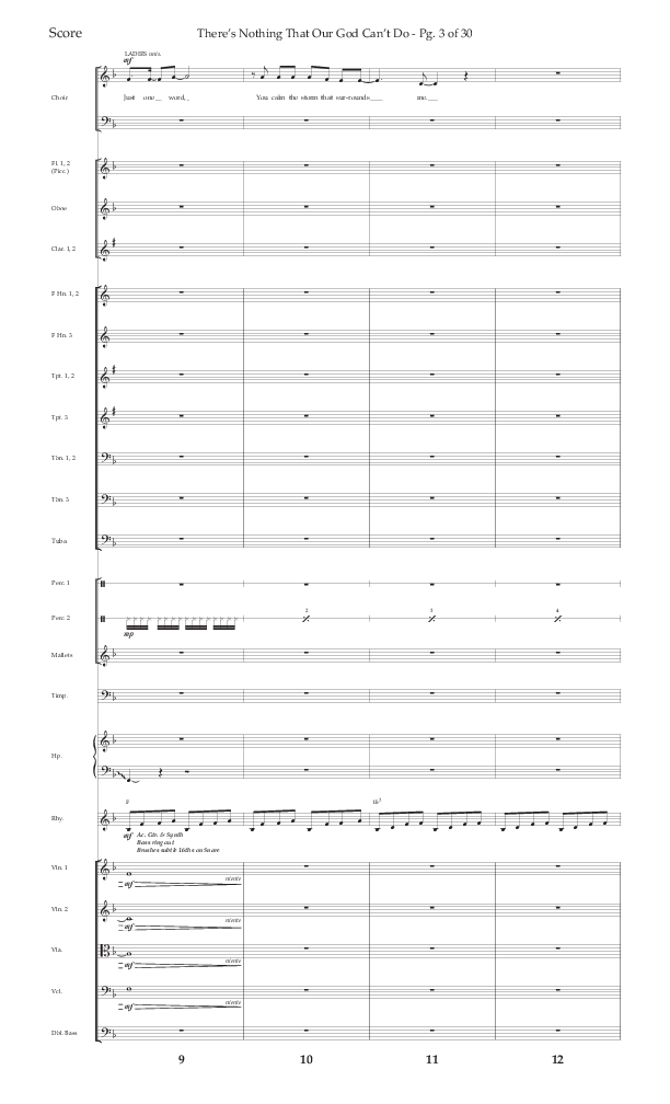 There's Nothing That Our God Can't Do (Choral Anthem SATB) Conductor's Score (Lifeway Choral / Arr. John Bolin / Orch. Daniel Semsen)