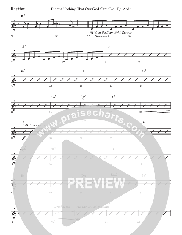 There's Nothing That Our God Can't Do (Choral Anthem SATB) Lead Melody & Rhythm (Lifeway Choral / Arr. John Bolin / Orch. Daniel Semsen)