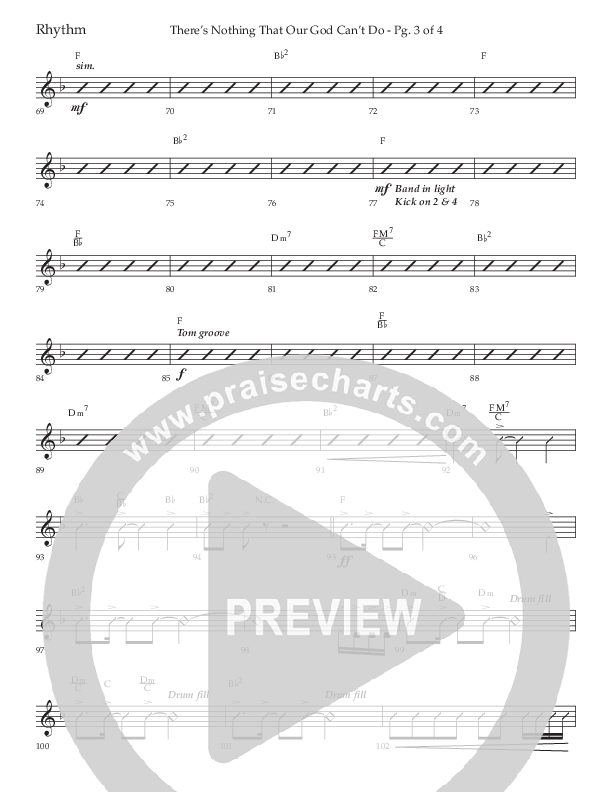 There's Nothing That Our God Can't Do (Choral Anthem SATB) Lead Melody & Rhythm (Lifeway Choral / Arr. John Bolin / Orch. Daniel Semsen)