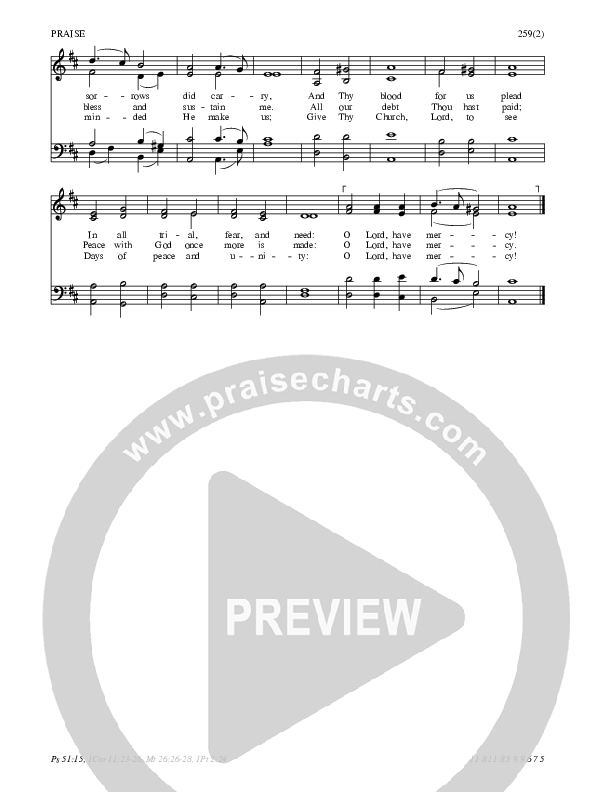 O Lord We Praise Thee Hymn Sheet (SATB) (Traditional Hymn)