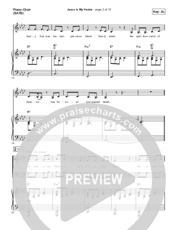 Jesus Is My Healer (Live) Piano/Vocal Pack (Gateway Worship / Jessie Harris)