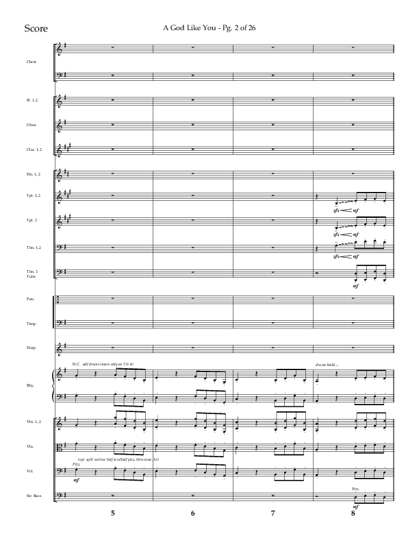 A God Like You (Choral Anthem SATB) Orchestration (Lifeway Choral / Arr. Cliff Duren)