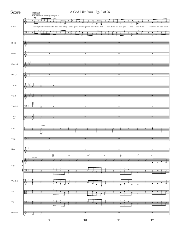 A God Like You (Choral Anthem SATB) Conductor's Score (Lifeway Choral / Arr. Cliff Duren)