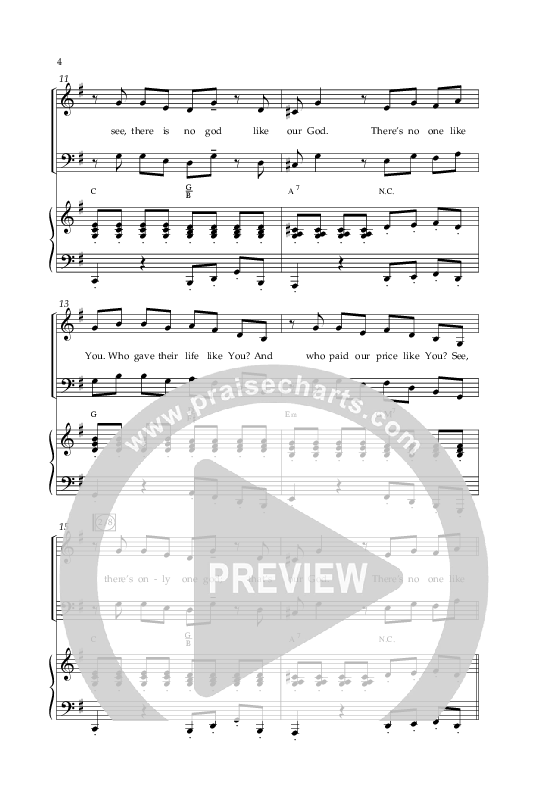 A God Like You (Choral Anthem SATB) Anthem (SATB/Piano) (Lifeway Choral / Arr. Cliff Duren)