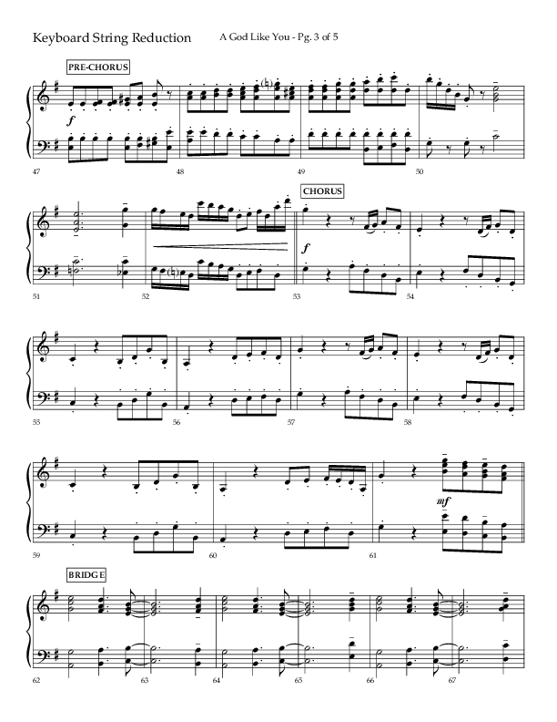 A God Like You (Choral Anthem SATB) String Reduction (Lifeway Choral / Arr. Cliff Duren)