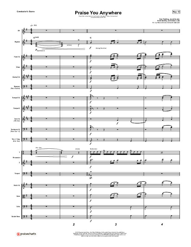 Praise You Anywhere (Sing It Now) Orchestration (Brandon Lake / Arr. Mason Brown)