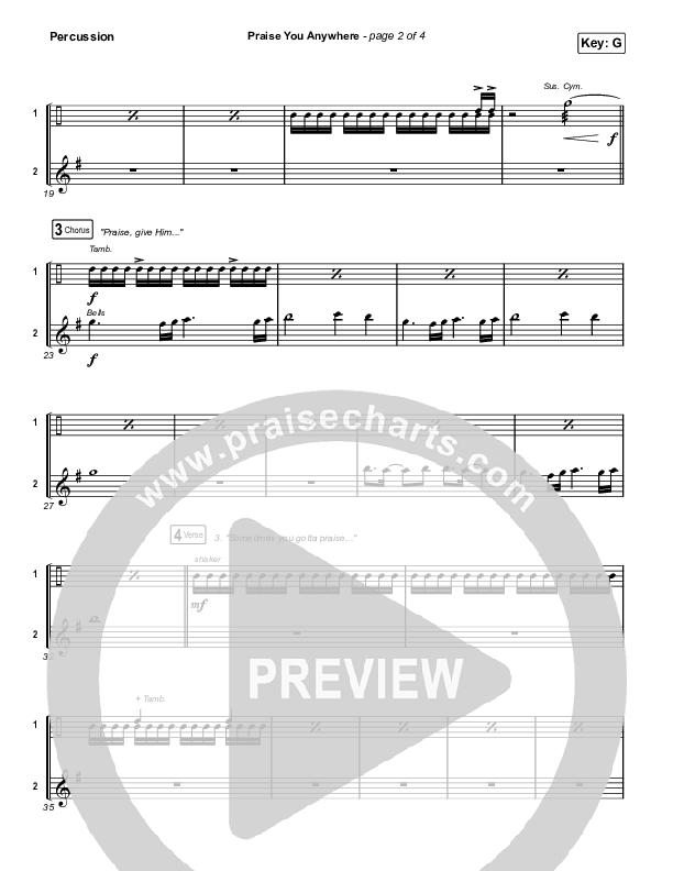 Praise You Anywhere (Sing It Now) Percussion (Brandon Lake / Arr. Mason Brown)