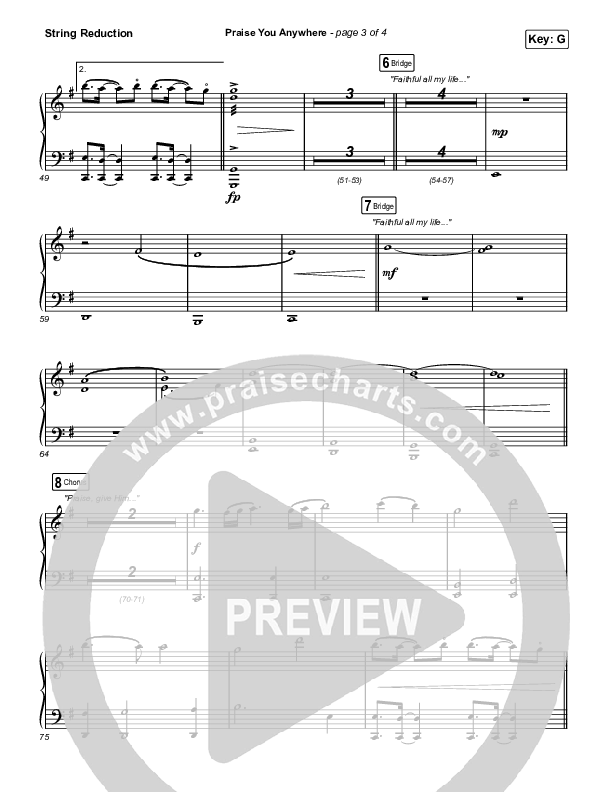 Praise You Anywhere (Sing It Now) String Reduction (Brandon Lake / Arr. Mason Brown)