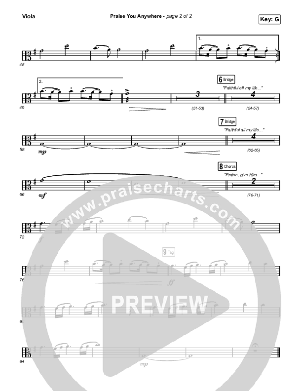 Praise You Anywhere (Sing It Now) Viola (Brandon Lake / Arr. Mason Brown)