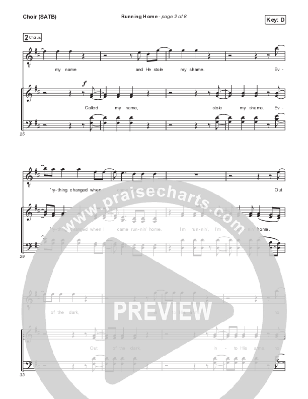 Running Home (Choral Anthem SATB) Choir Sheet (SATB) (Cochren & Co / Arr. Mason Brown)