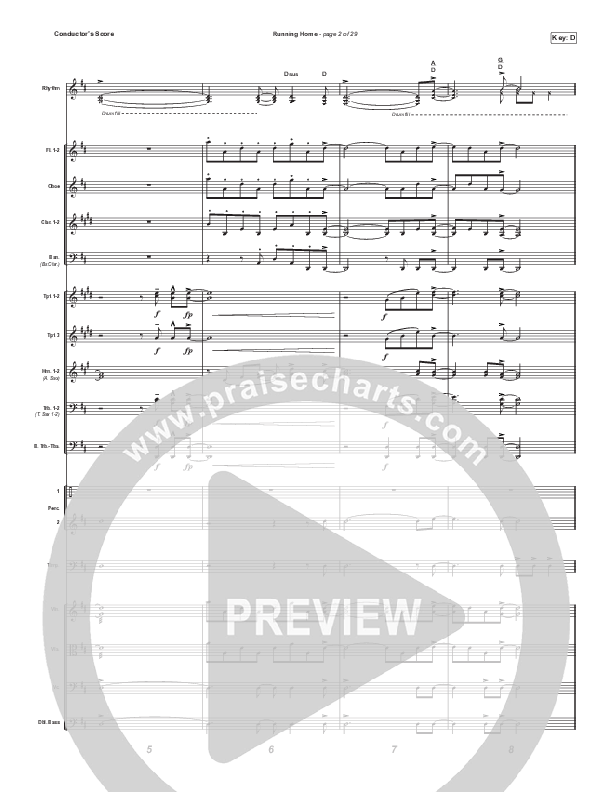 Running Home (Choral Anthem SATB) Orchestration (Cochren & Co / Arr. Mason Brown)