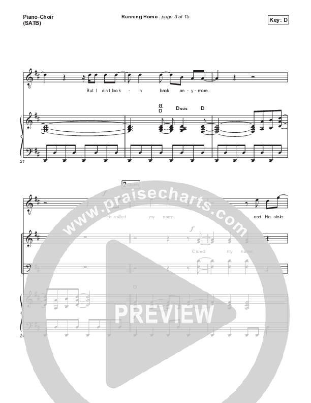 Running Home (Choral Anthem SATB) Piano/Vocal (SATB) (Cochren & Co / Arr. Mason Brown)