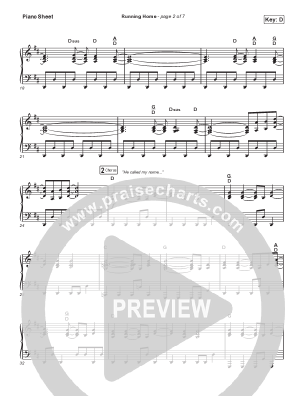 Running Home (Choral Anthem SATB) Piano Sheet (Cochren & Co / Arr. Mason Brown)
