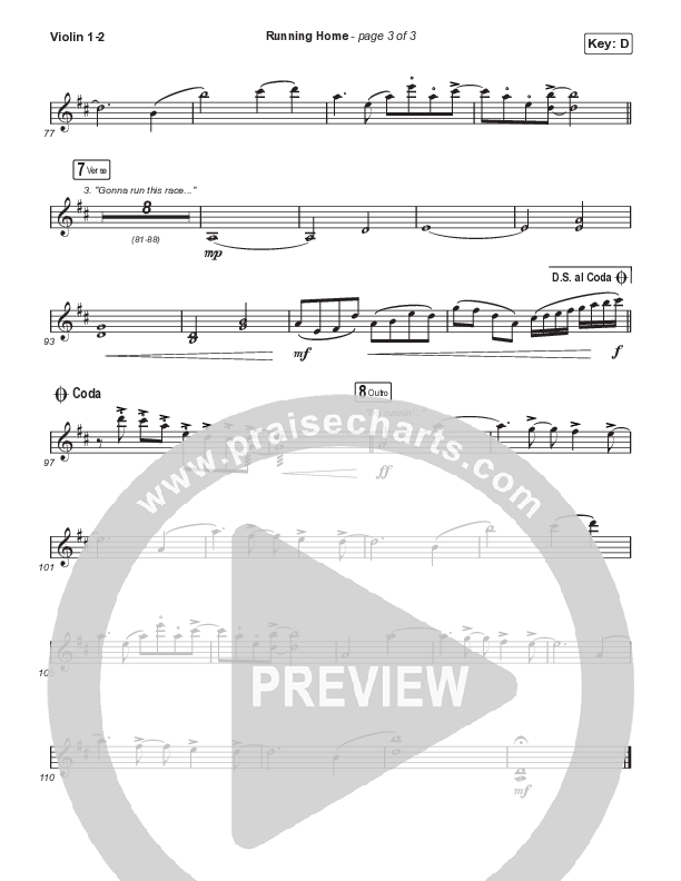 Running Home (Choral Anthem SATB) String Pack (Cochren & Co / Arr. Mason Brown)