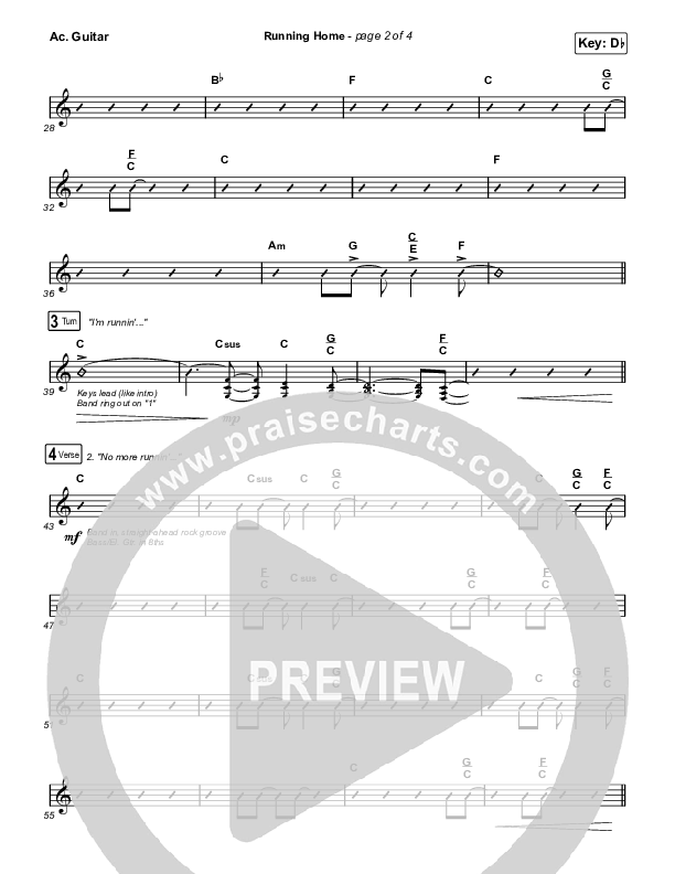 Running Home (Worship Choir/SAB) Acoustic Guitar (Cochren & Co / Arr. Mason Brown)