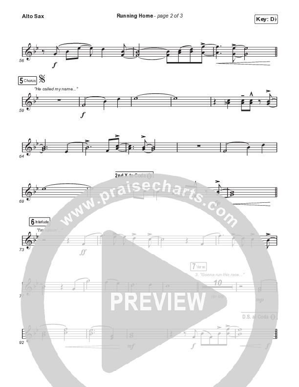 Running Home (Worship Choir/SAB) Sax Pack (Cochren & Co / Arr. Mason Brown)