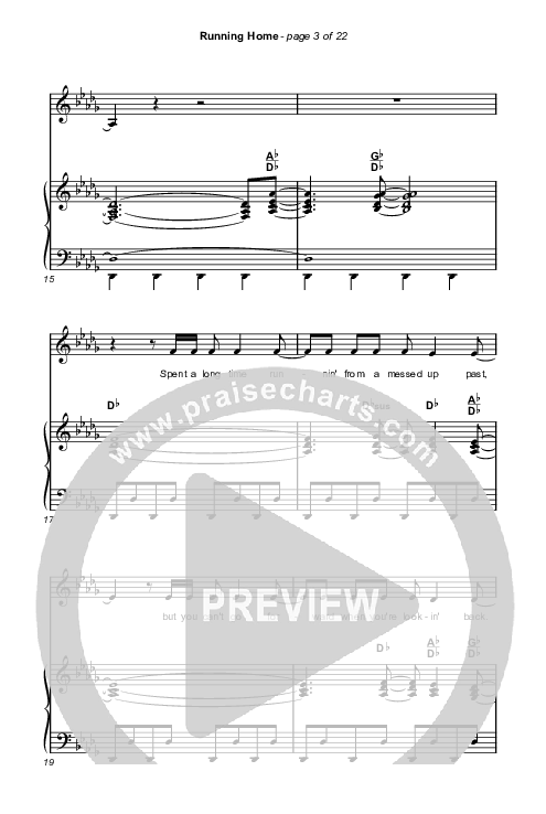 Running Home (Worship Choir/SAB) Octavo (SAB & Pno) (Cochren & Co / Arr. Mason Brown)