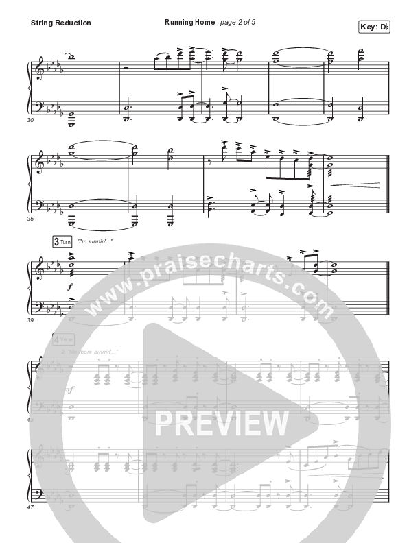 Running Home (Worship Choir/SAB) String Reduction (Cochren & Co / Arr. Mason Brown)