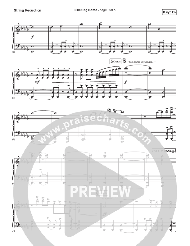 Running Home (Worship Choir/SAB) String Reduction (Cochren & Co / Arr. Mason Brown)