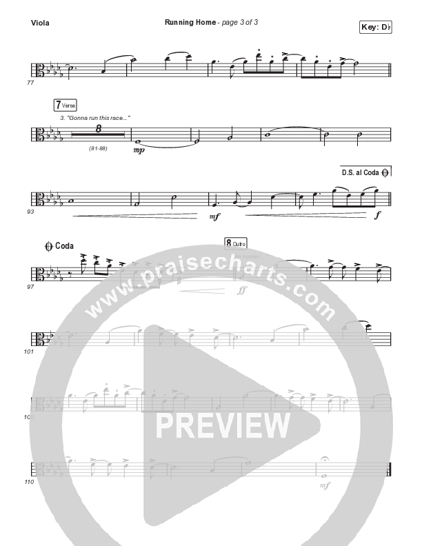 Running Home (Worship Choir/SAB) Viola (Cochren & Co / Arr. Mason Brown)