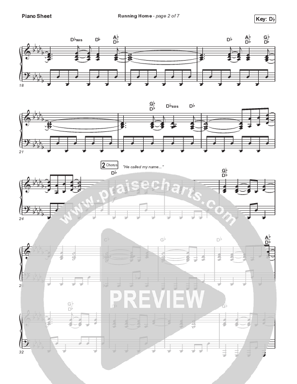 Running Home (Unison/2-Part) Piano Sheet (Cochren & Co / Arr. Mason Brown)