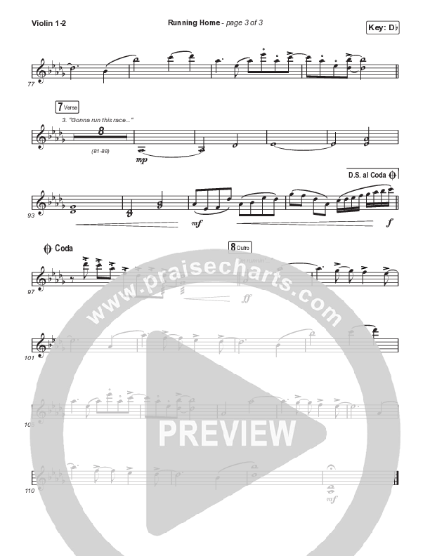 Running Home (Unison/2-Part) Violin 1/2 (Cochren & Co / Arr. Mason Brown)