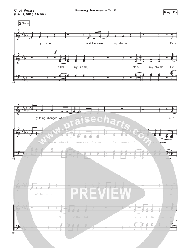 Running Home (Sing It Now) Choir Sheet (SATB) (Cochren & Co / Arr. Mason Brown)