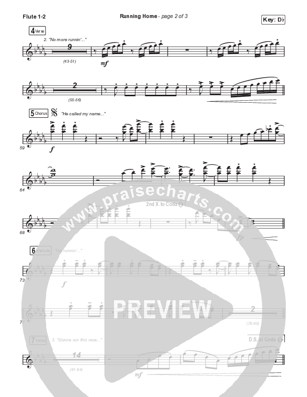 Running Home (Sing It Now) Flute 1/2 (Cochren & Co / Arr. Mason Brown)