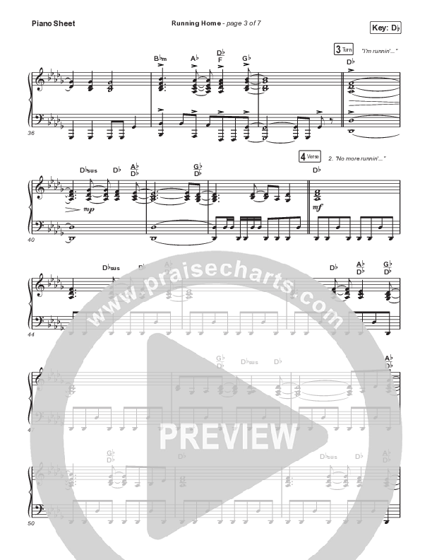 Running Home (Sing It Now) Piano Sheet (Cochren & Co / Arr. Mason Brown)