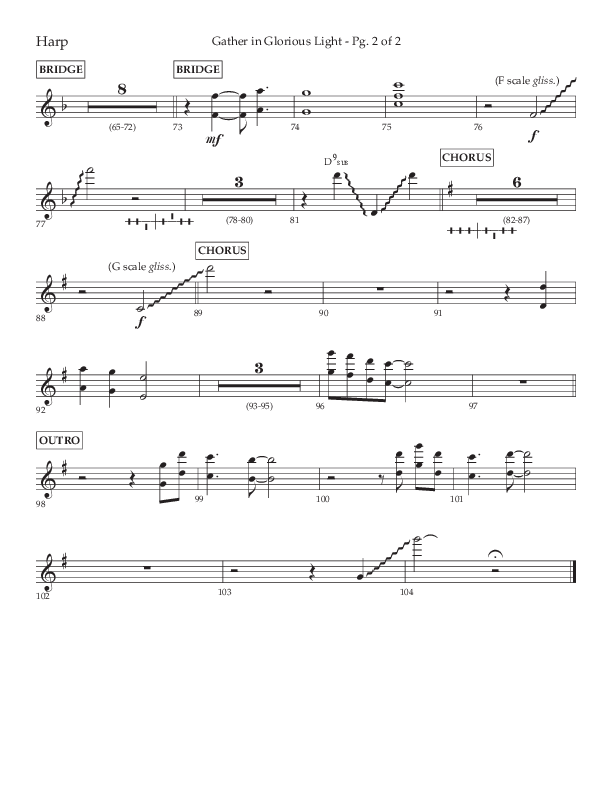 Gather In Glorious Light (Choral Anthem SATB) Harp (Lifeway Choral / Arr. Craig Adams / Orch. Danny Zaloudik)