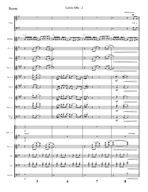 God Is Able (Choral Anthem SATB) Orchestration (Lifeway Choral / Arr. Cliff Duren)