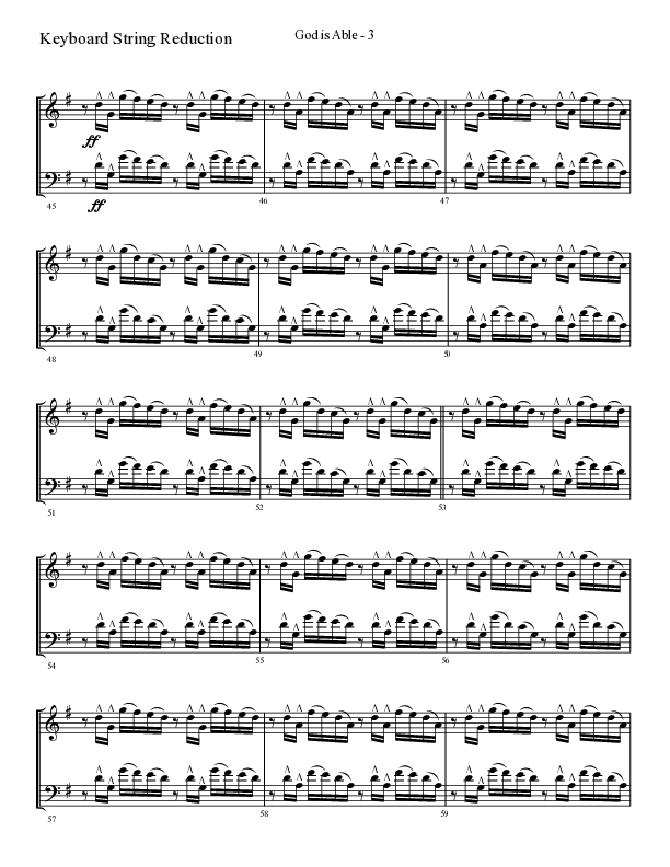 God Is Able (Choral Anthem SATB) String Reduction (Lifeway Choral / Arr. Cliff Duren)