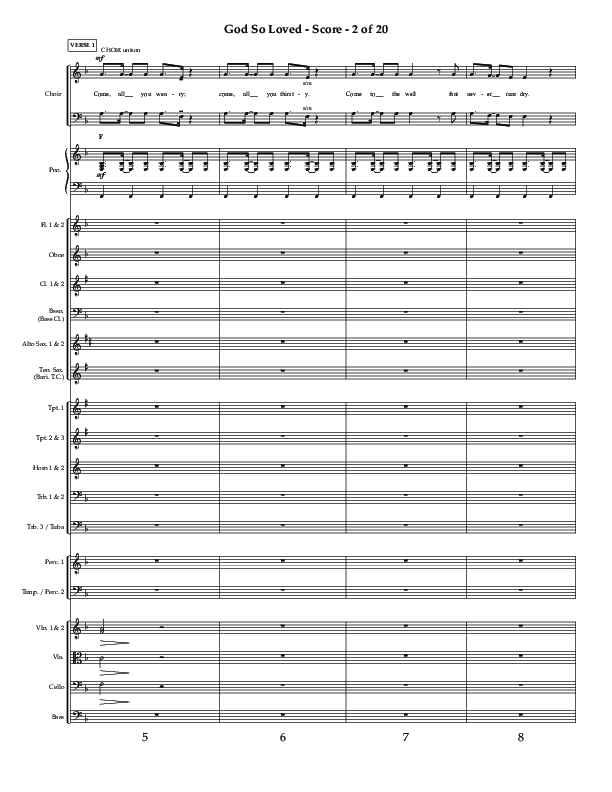 God So Loved (Choir Edition / Sing It Now) Conductor's Score (Lifeway Choral / Arr. Luke Gambill / Orch. Dennis Allen)
