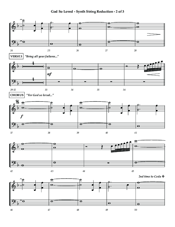 God So Loved (Choir Edition / Sing It Now) String Reduction (Lifeway Choral / Arr. Luke Gambill / Orch. Dennis Allen)