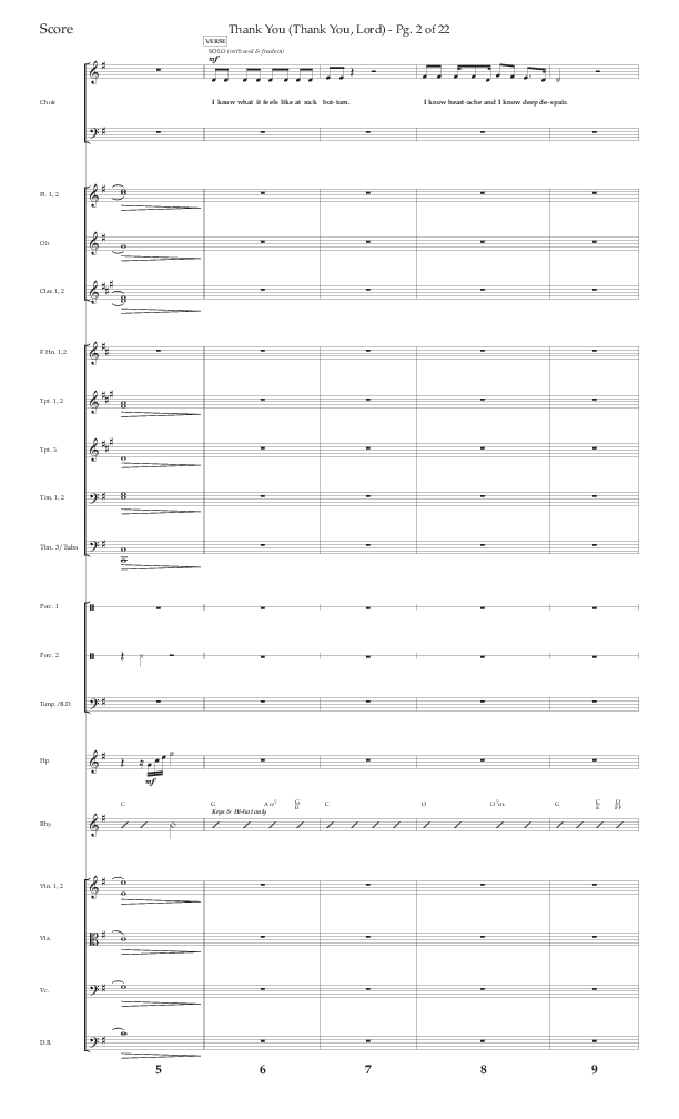 Thank You (Thank You Lord) (Choral Anthem SATB) Orchestration (Lifeway Choral / Arr. Cliff Duren)