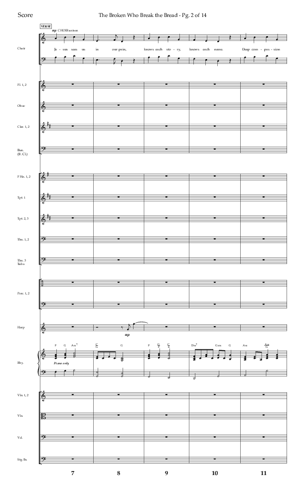 The Broken Who Break The Bread (Choral Anthem SATB) Conductor's Score (Lifeway Choral / Arr. Camp Kirkland)