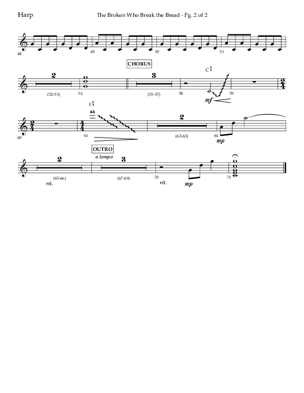 The Broken Who Break The Bread (Choral Anthem SATB) Harp (Lifeway Choral / Arr. Camp Kirkland)