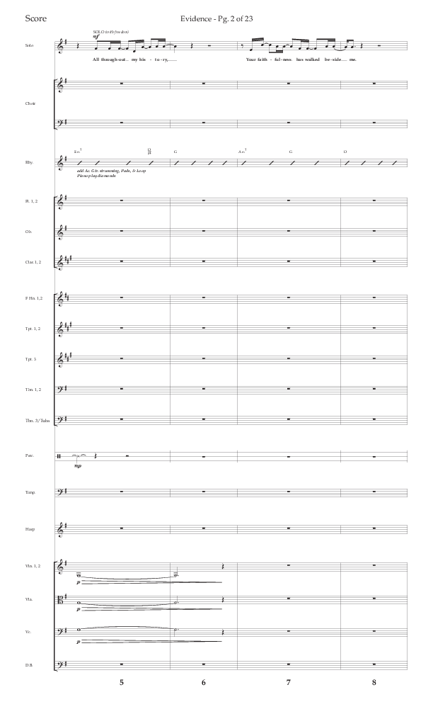 Evidence (with 'Tis So Sweet To Trust In Jesus) (Choral Anthem SATB) Orchestration (Lifeway Choral / Arr. Cliff Duren)