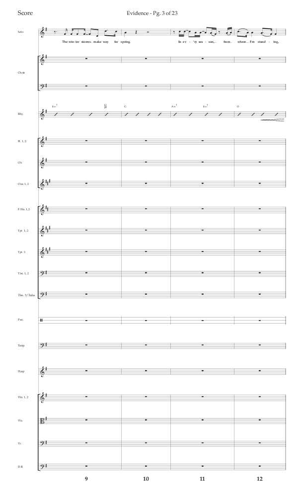 Evidence (with 'Tis So Sweet To Trust In Jesus) (Choral Anthem SATB) Orchestration (Lifeway Choral / Arr. Cliff Duren)