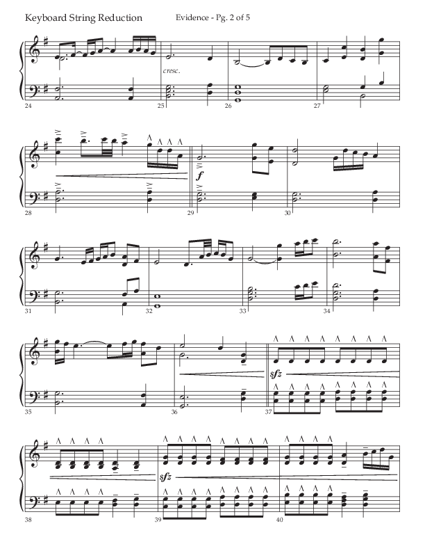 Evidence (with 'Tis So Sweet To Trust In Jesus) (Choral Anthem SATB) String Reduction (Lifeway Choral / Arr. Cliff Duren)